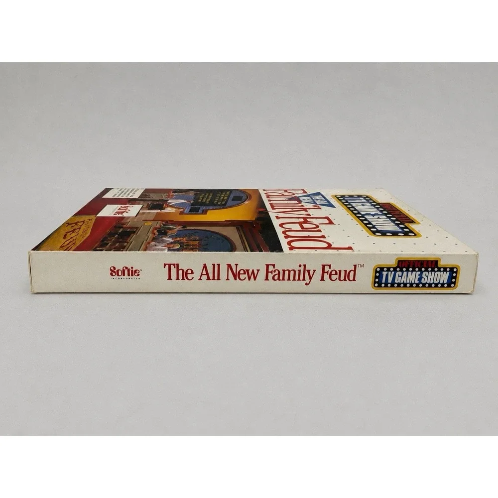 The All New Family Feud IBM Tandy DOS PC Game 3.5 Floppy Disc CIB Softie 1989